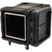 SKB 10U Roto Shockmount Rack Case, 4 Wheel - 28"/730 mm Depth
