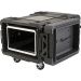 SKB 6U Roto Shockmount Rack Case, 4 Wheel - 28"/730 mm Depth