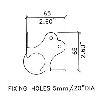 Penn Large Ball Corner 65mm, 2mm SS