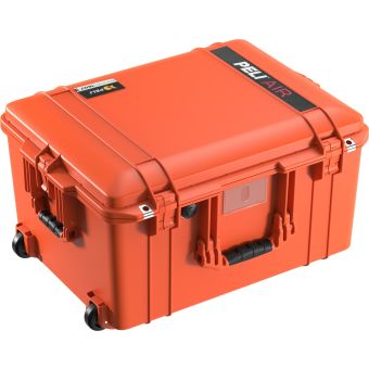 Ein geschlossener Peli Air 1607 schutzkoffer in orange